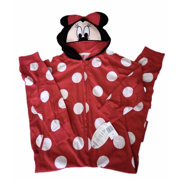 NWT Disneyland Resort Minnie Mouse One Piece Hooded Outfit sz XS 4/5 Girls - Picture 1 of 5